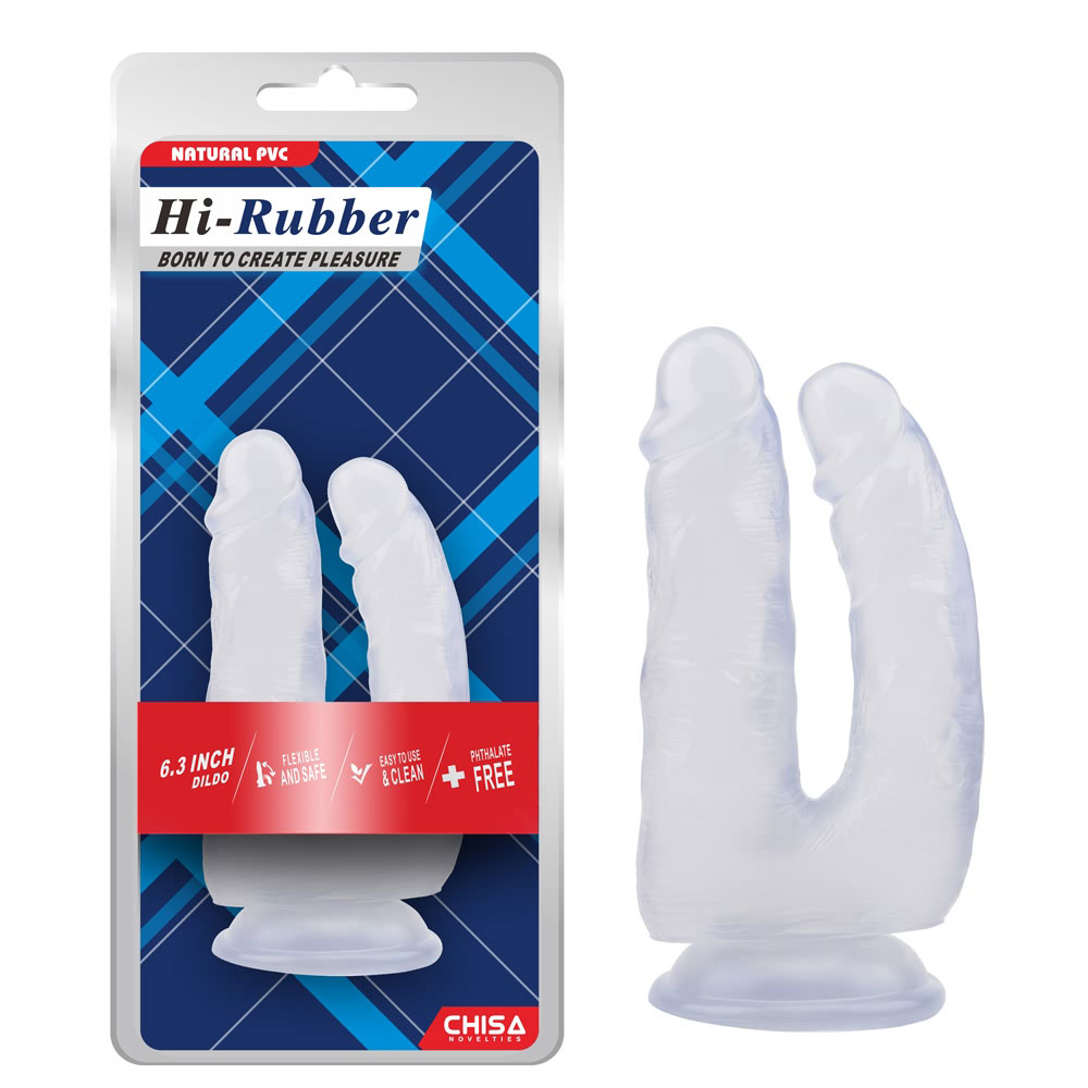 6.3 düymlük Dildo-Clear