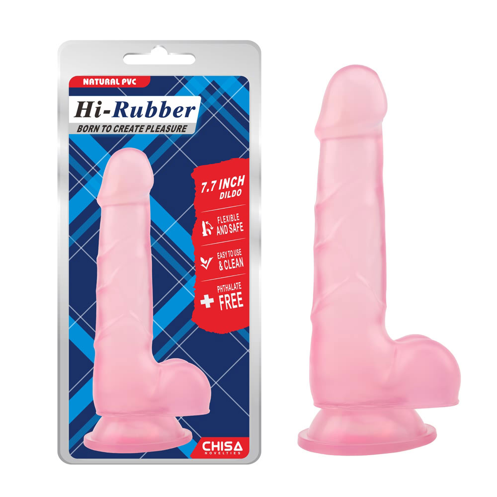 7.7 düymlük incə dildo-çəhrayı