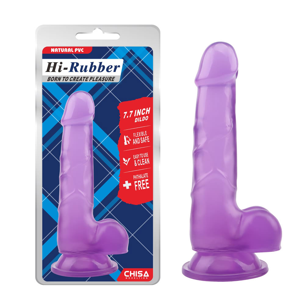 7,7 düym İncə Dildo-Bənövşəyi